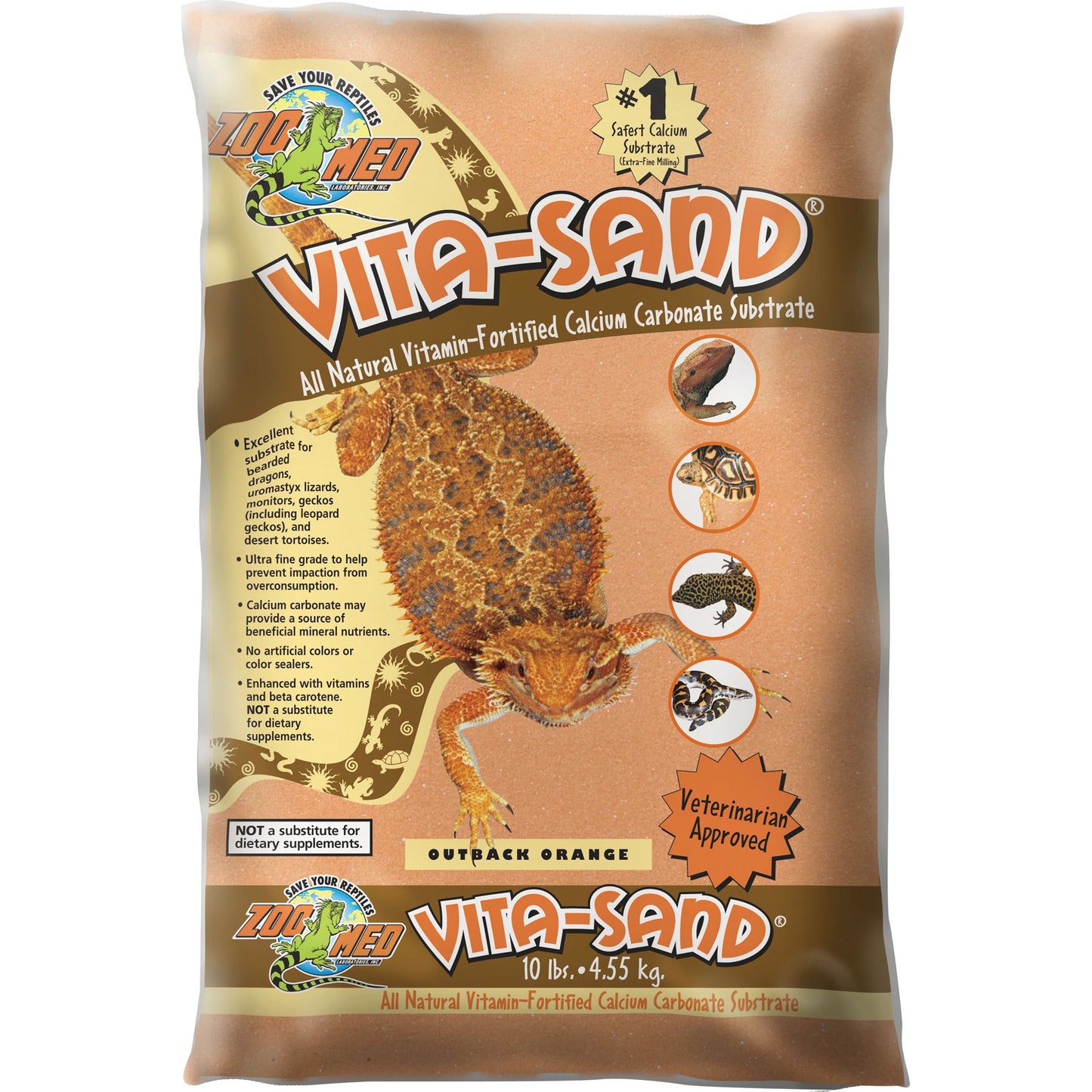 Zoo Med Vita-Sand Vitamin-Fortified Calcium Carbonate Substrate